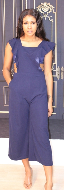 Navy Blue sleeveless Jumpsuit 